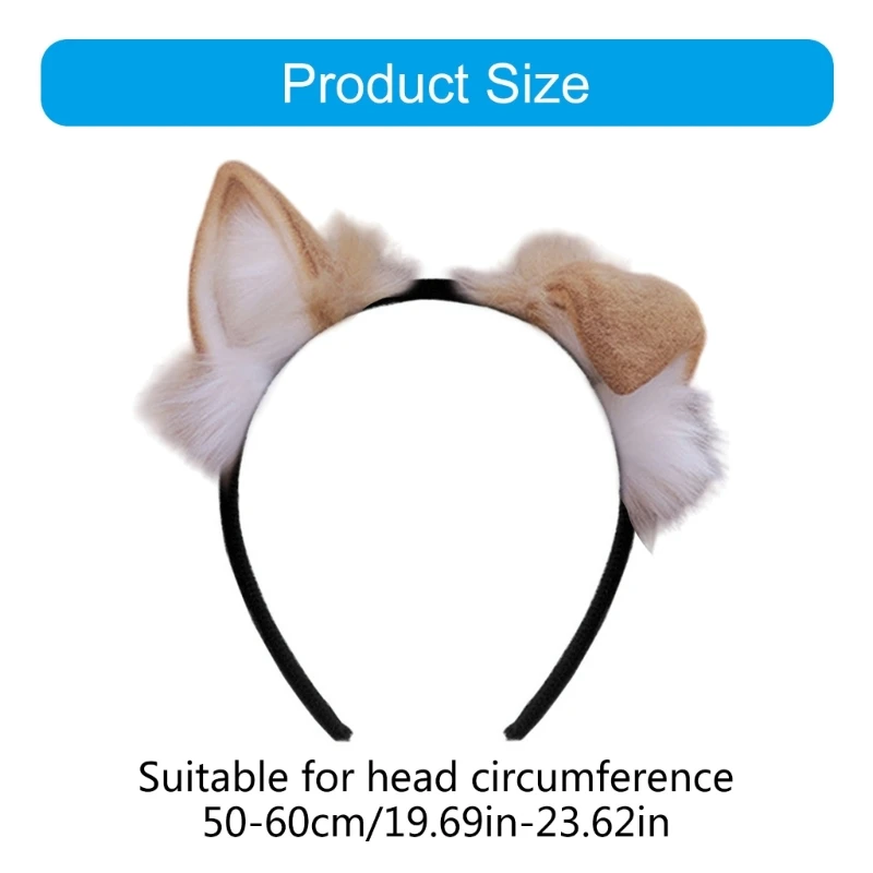 SZL повязка на голову с собачьими ушками обруч для волос в стиле аниме Хэллоуин