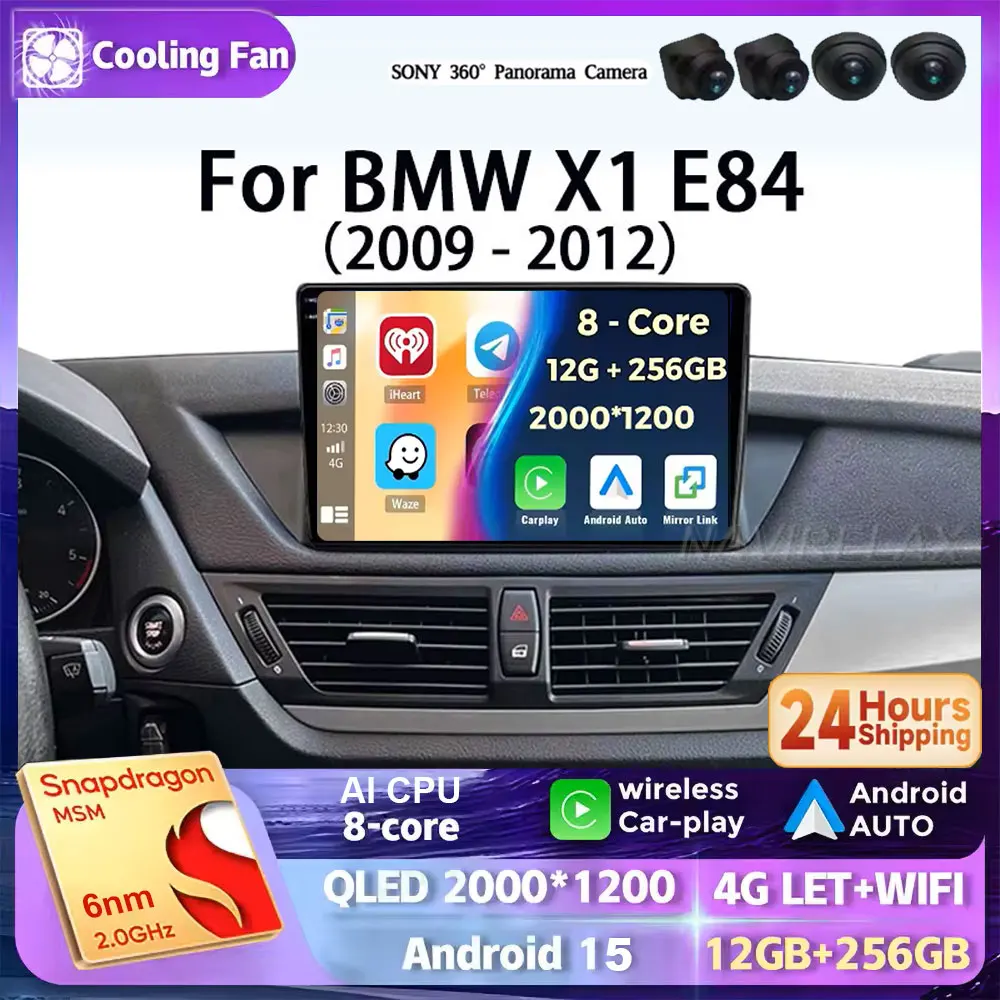Фото Android 15 для BMW X1 E84 2009 2010 2011 2012 2K QLED Android Автомобильный радиоприемник Мультимедийный видеоплеер GPS AI Голосовой CarPlay 4G Стерео №1