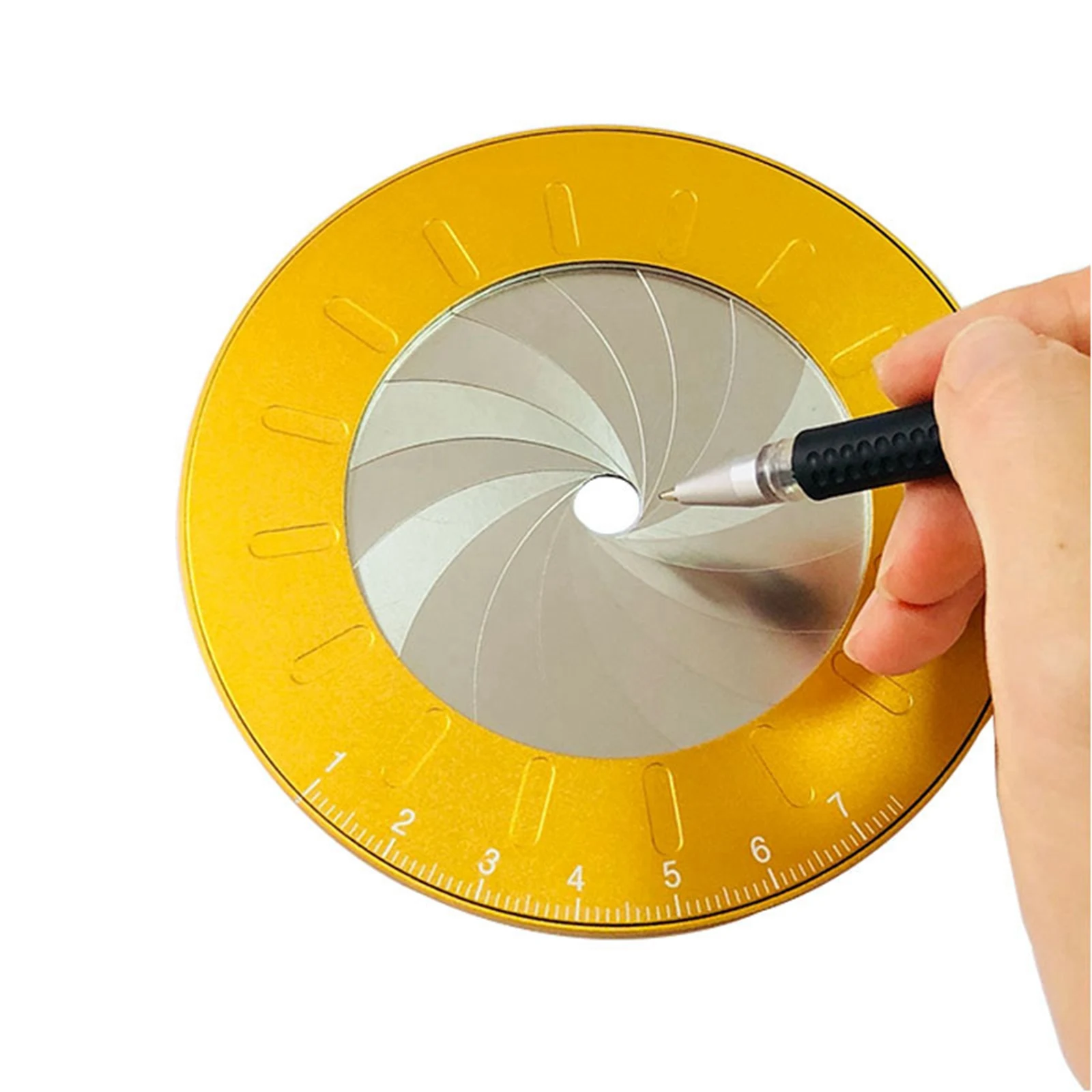 Round Stainless Steel Circle Drawing Tool School Ruler Template Art Design Geometry Compass Woodworking Drawing Drafting Ruler