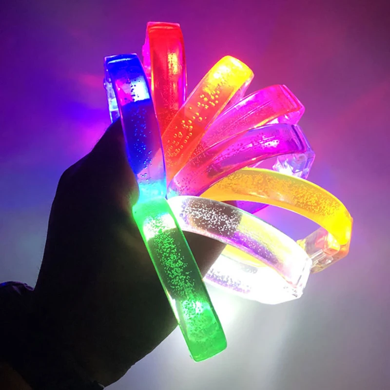 

Entertainment Cheering Props Night LED Battery Light-emitting Bracelet Running Luminous Bracelet Bar Party Luminous Props