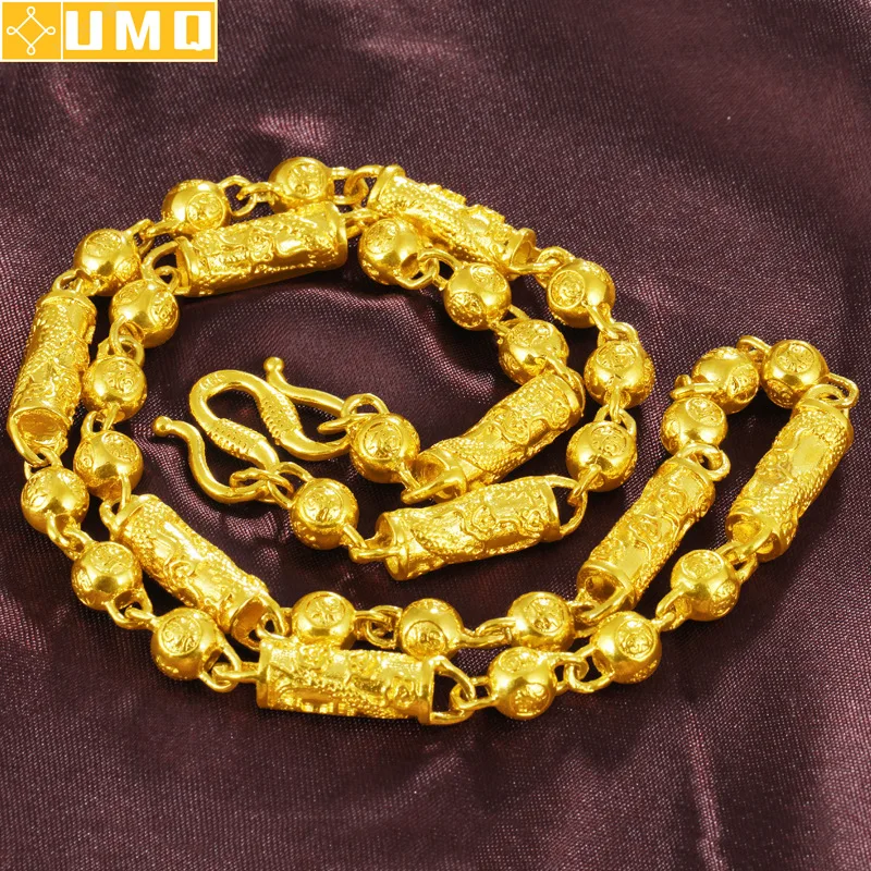 

22k Gold Filled Not Fade Necklace for Unisex Fine Colgantes De Bizuteria Kolye Bijoux Men Colgante Naszyjnik Gold Jewelry Gift