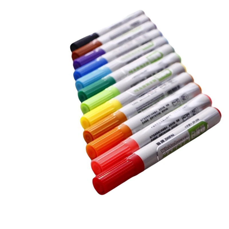 

12 Color Whiteboard Markers, Water-Based Erasable, Quick-Drying And Easy To Wipe