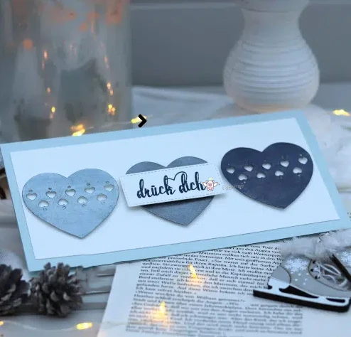 Металлические Вырубные штампы форма для вырезания сердце любовь рамка