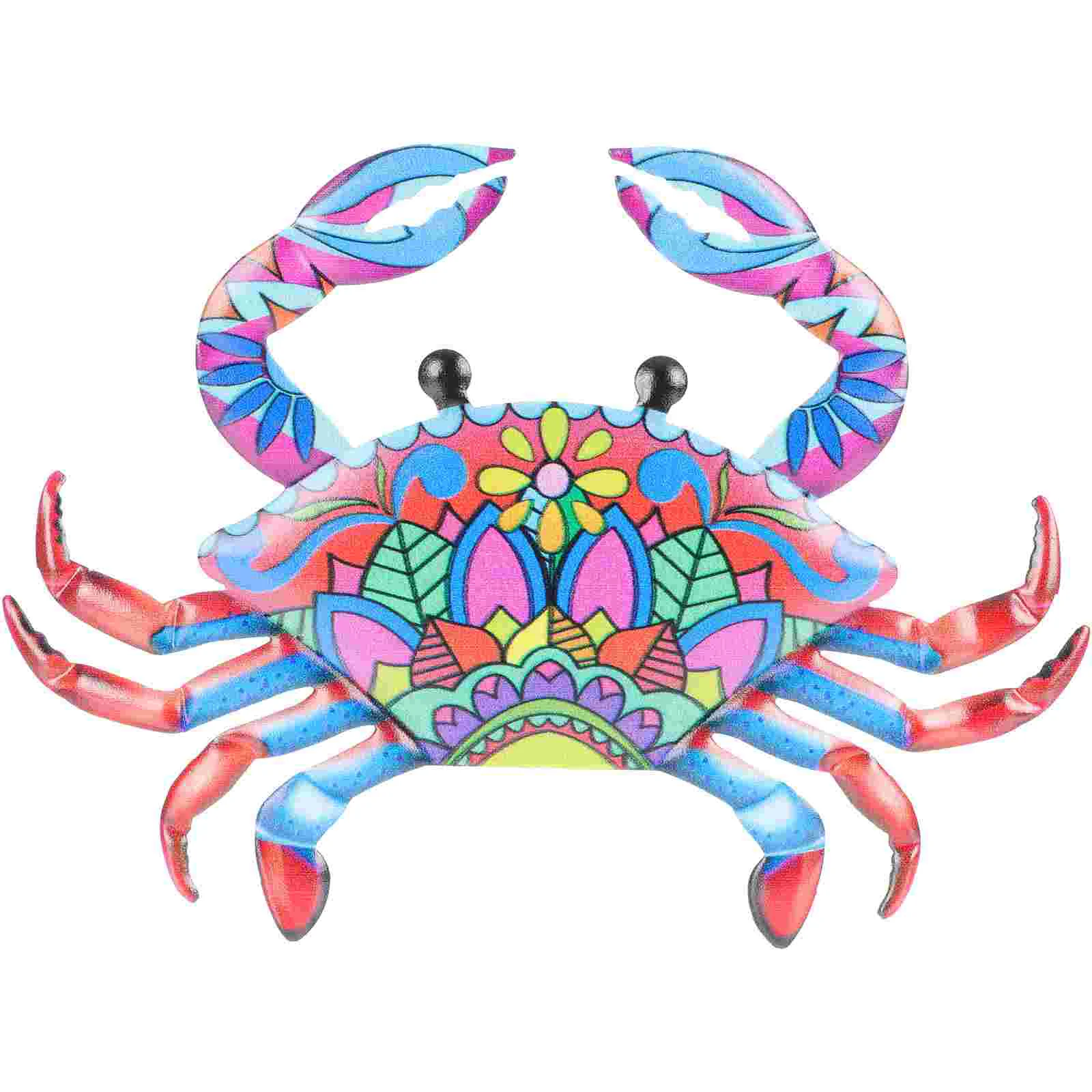 

Wall Crab Sculpture Hanging Decor Decoration Sea Metal Ocean Turtle Beach Outdoor Coffee Fish Island Tropical House Summer