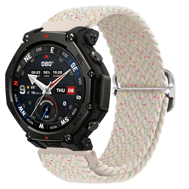 Фото 20mm 22mm Nylon Braided Strap For Amazfit T-Rex3 Pro 44/48mm/Helio Galaxy Watch 7-6-5-4 Band For Amazfit Bip 6-5/GTR 4-3 Correa №3