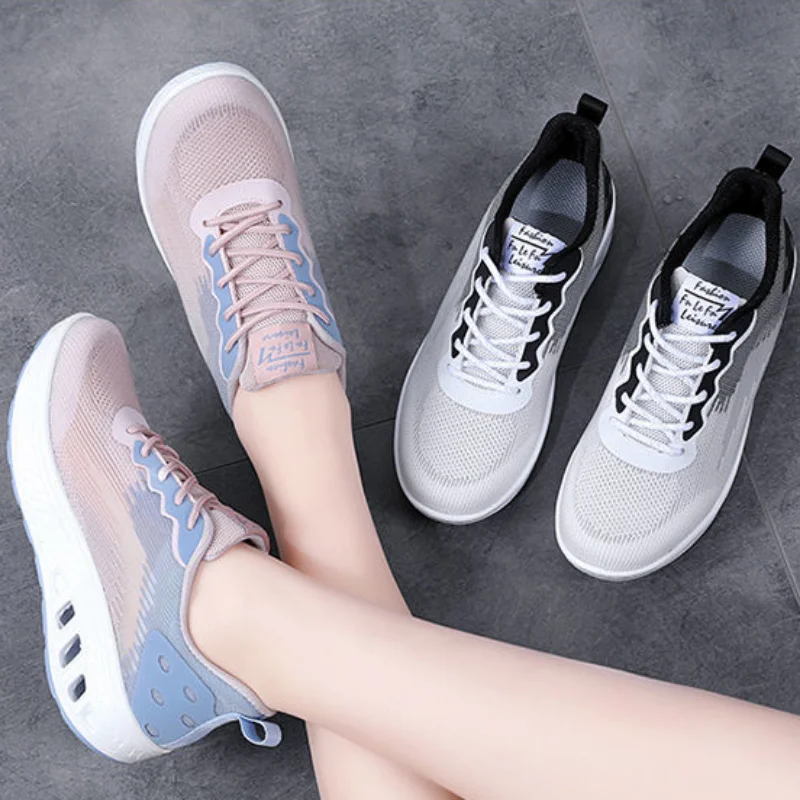 

Trend 2022 Casual Women's Sports Shoes for Women Gym Summer Basketball Shoe Free Shipping Tennis Canvas Fashion Wedge Sneaker
