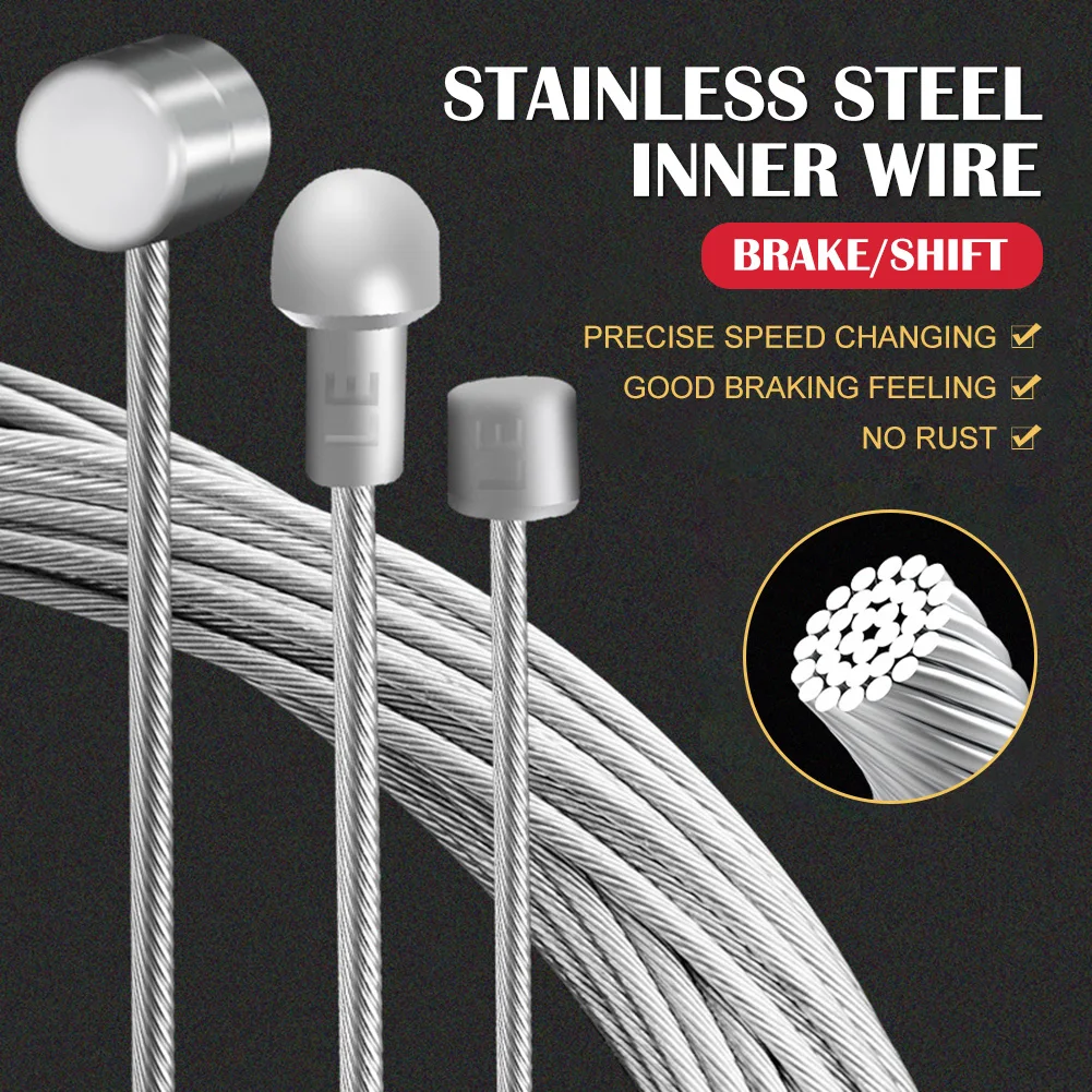 

1PC Bicycle Coated Brake/Shifting Cable Stainless Steel Front Rear Derailleur Brake Shifter Cable Inside Line 1.7/2.1M