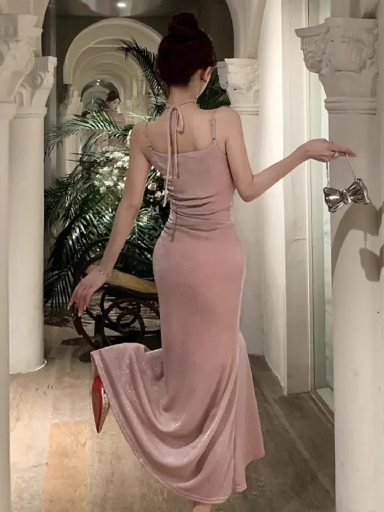 Ezgaga женское платье сексуальные цветы без рукавов с разрезом на шее и открытой