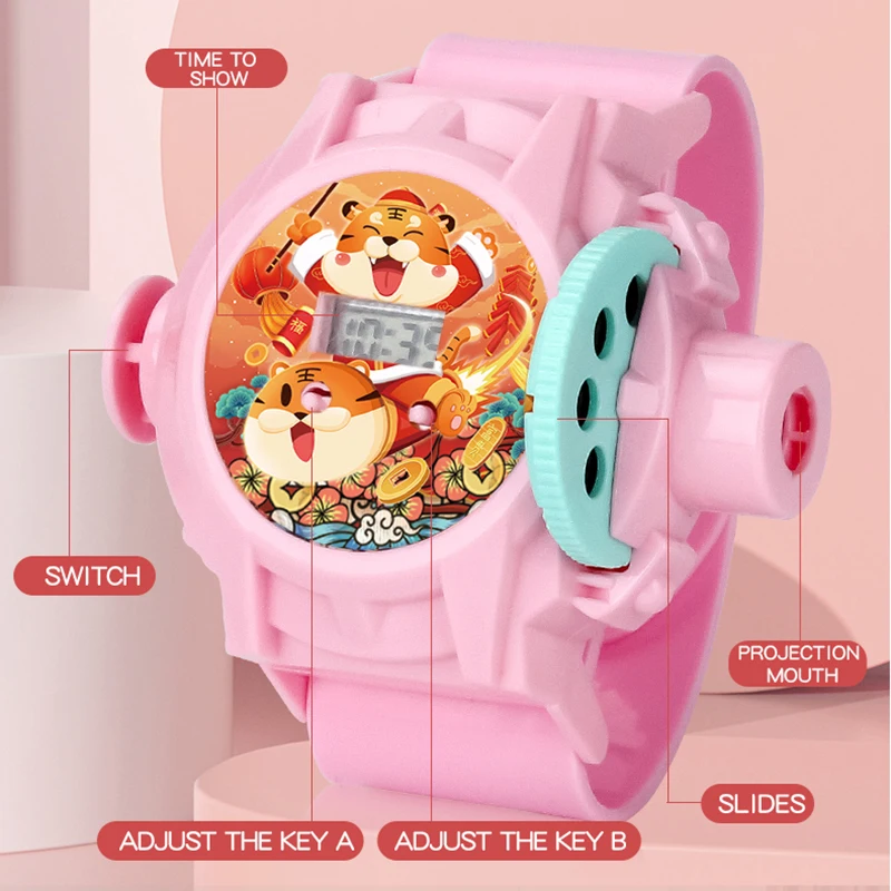 Cartoon Children Watch 3D Projection Digital Watches Toy Boys Girls Gorgeous Lights Electronic |