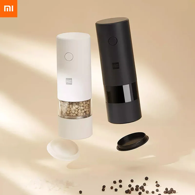 

New Xiaomi Pepper Salt Spice Mill Grinder Seasoning 5 In 1 Adjustable Electric Kitchen Tools Grinding for Cooking