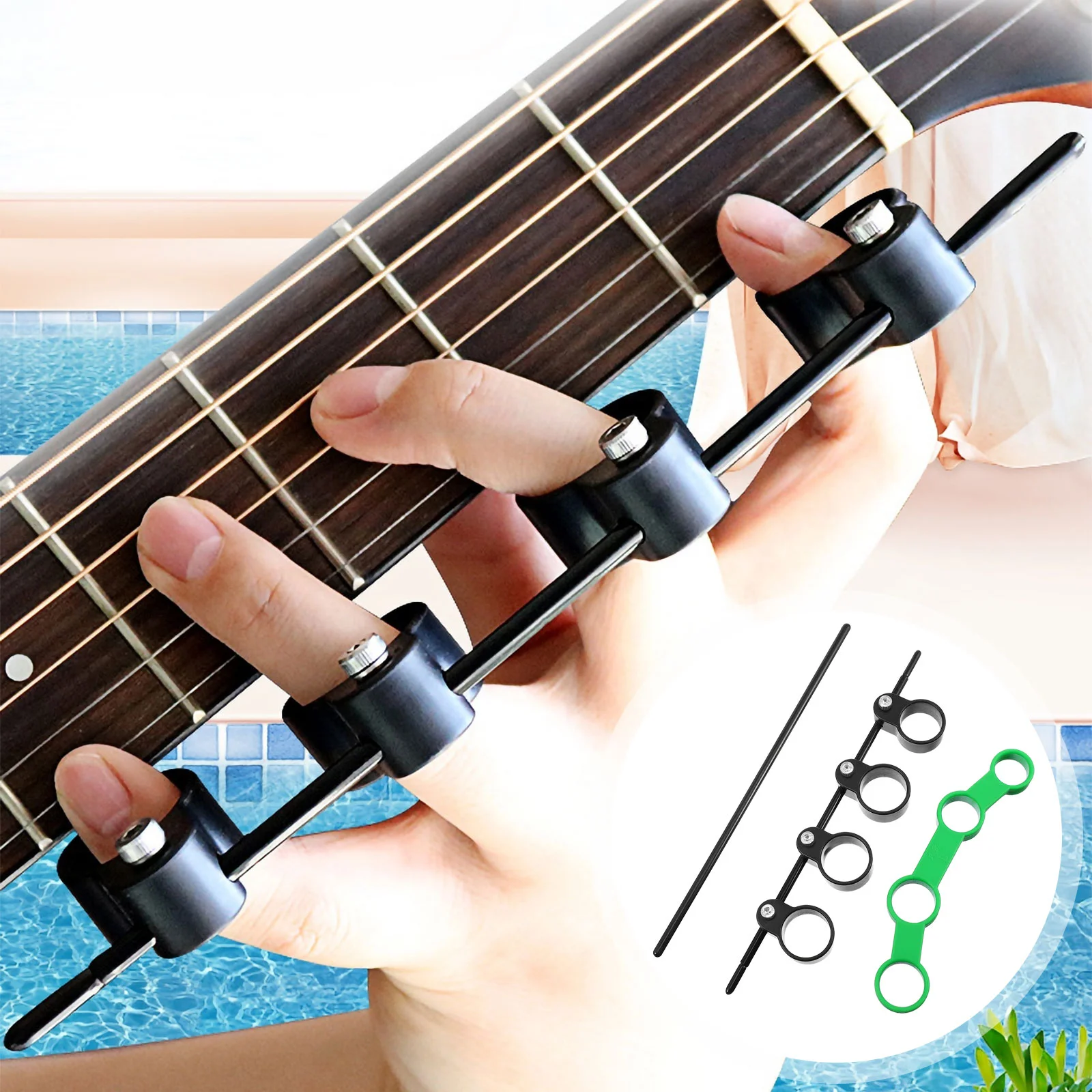 

Finger Guitar Hand Grip Stretcher Expander Piano Strengthener Exerciser Trainer Extensor Fingers Expansion Instrument Musical
