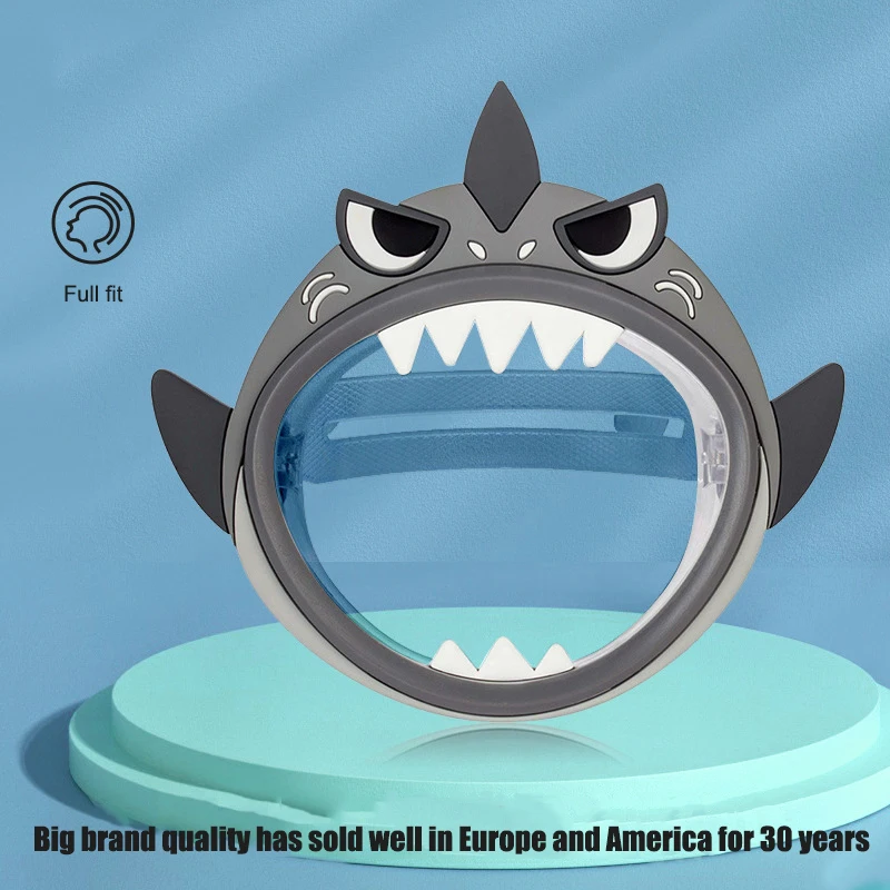 

Cartoon animal children scuba diving lovely face mirror silicone waterproof anti-fog high-definition large frame diving mirror