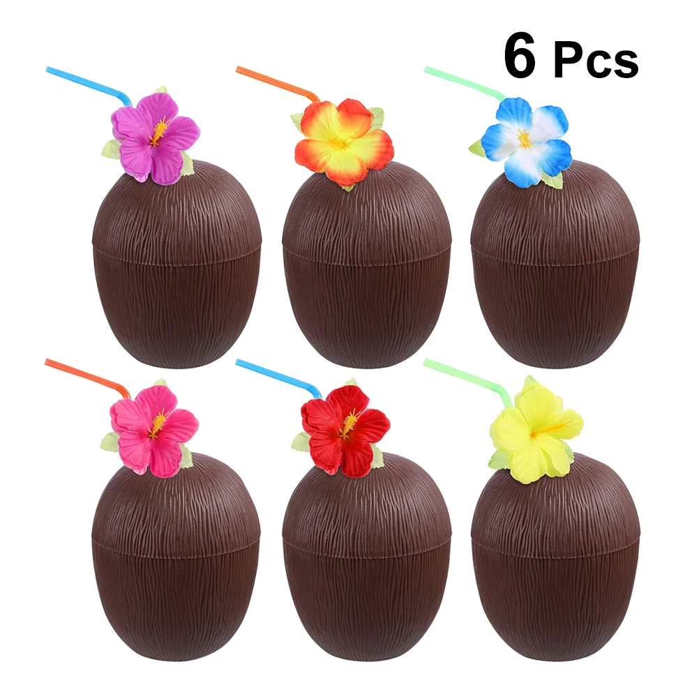 

6 шт., портативные чашки для напитков, с цветами