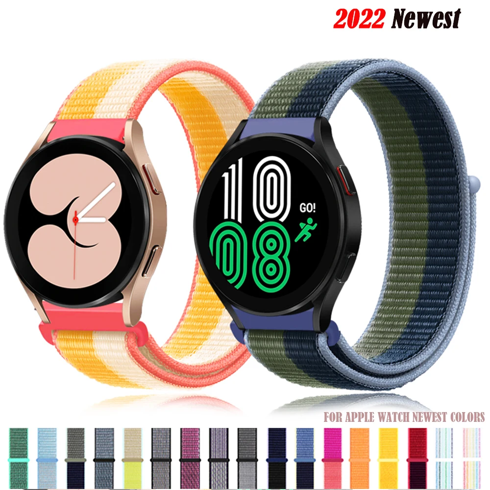 Ремешок нейлоновый для Samsung Galaxy watch 4/Classic/46 мм/42 мм/Active 2/correa 20 мм/22 мм Huawei GT 2/2e/pro/3 |