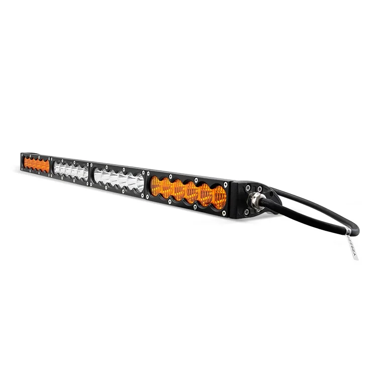 Тонкий однорядный двухцветный белый янтарный комбинированный прожектор