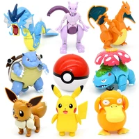 cartoon pokemon characters toy ball transform robot toy pikachu mewtwo and solgaleo and blastoise birthday gifts for kids