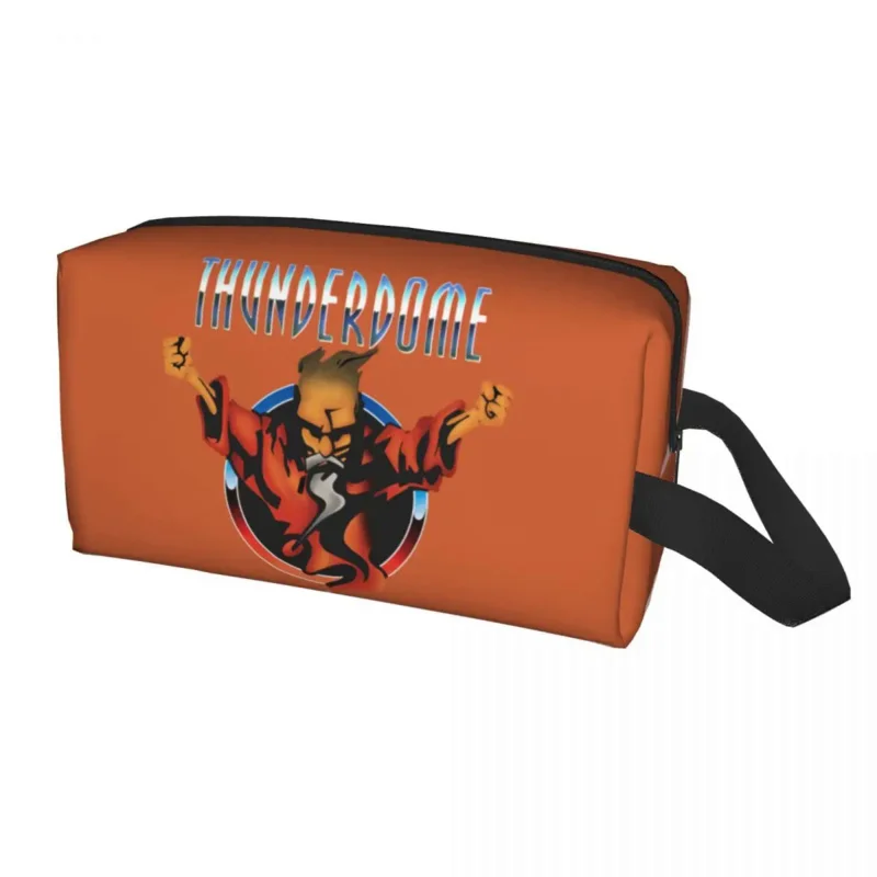 

Travel Music Festival Thunderdome Toiletry Bag Cute Hardcore Gabber Cosmetic Makeup Organizer Women Beauty Storage Dopp Kit Box