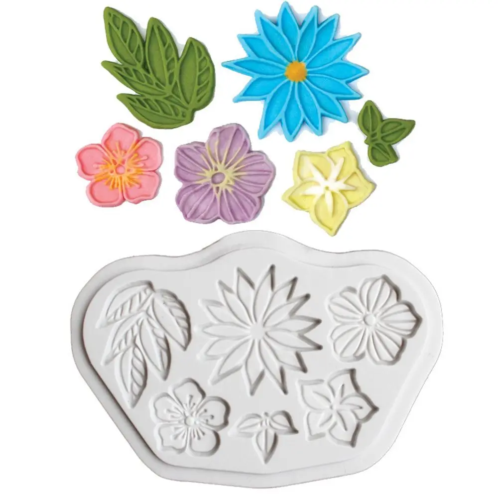 

6 Leaves DIY Baking Cupcake Cake Decoration Chocolate Mould Pastry Tools Sugarcraft Mold