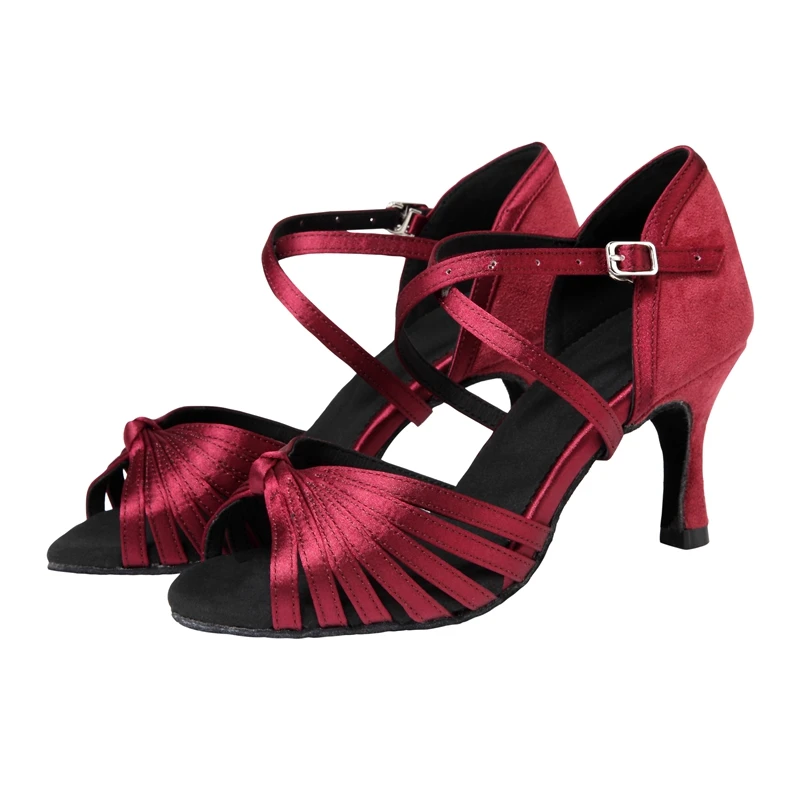 Professional women's Latin dance shoes Ballroom High heels Soft soled Chacha tango dance shoes Indoor rumba social dance shoes
