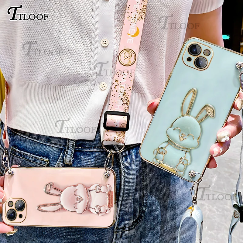 

Crossbody Necklace Strap Lanyard Case For Samsung Galaxy A52 A 52 A52S A12 A22 A32 4G 5G A72 A31 A51 A71 A50 A70 Stand Cover