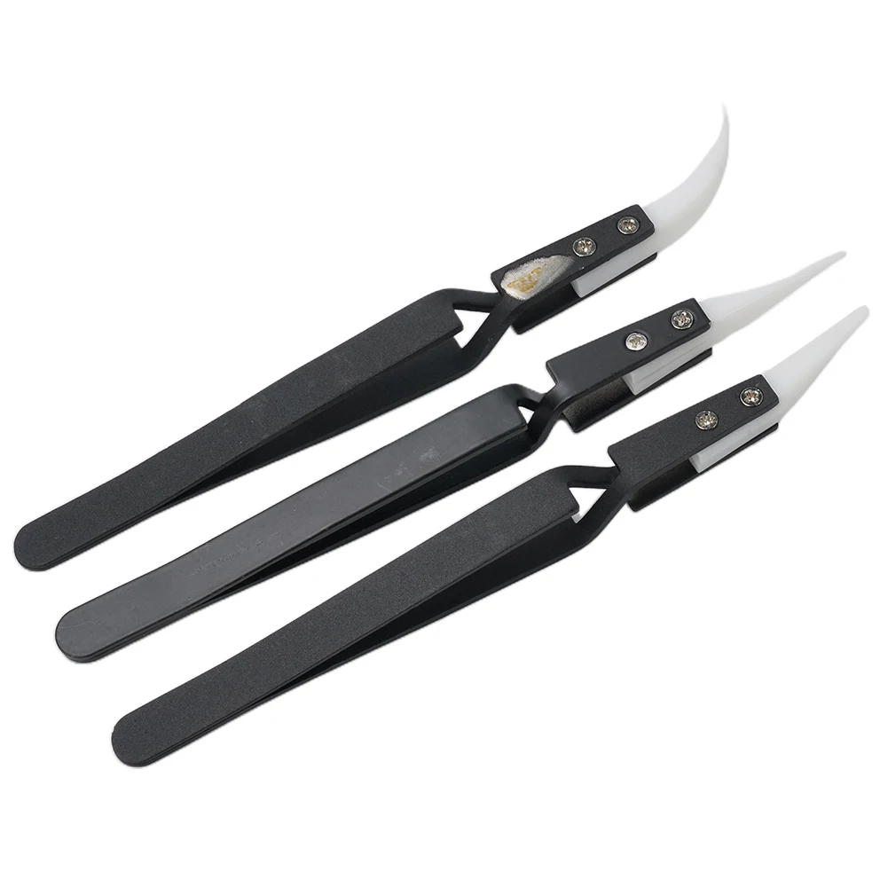 Керамические пинцеты 3 шт. антистатические электронные пайки обратный