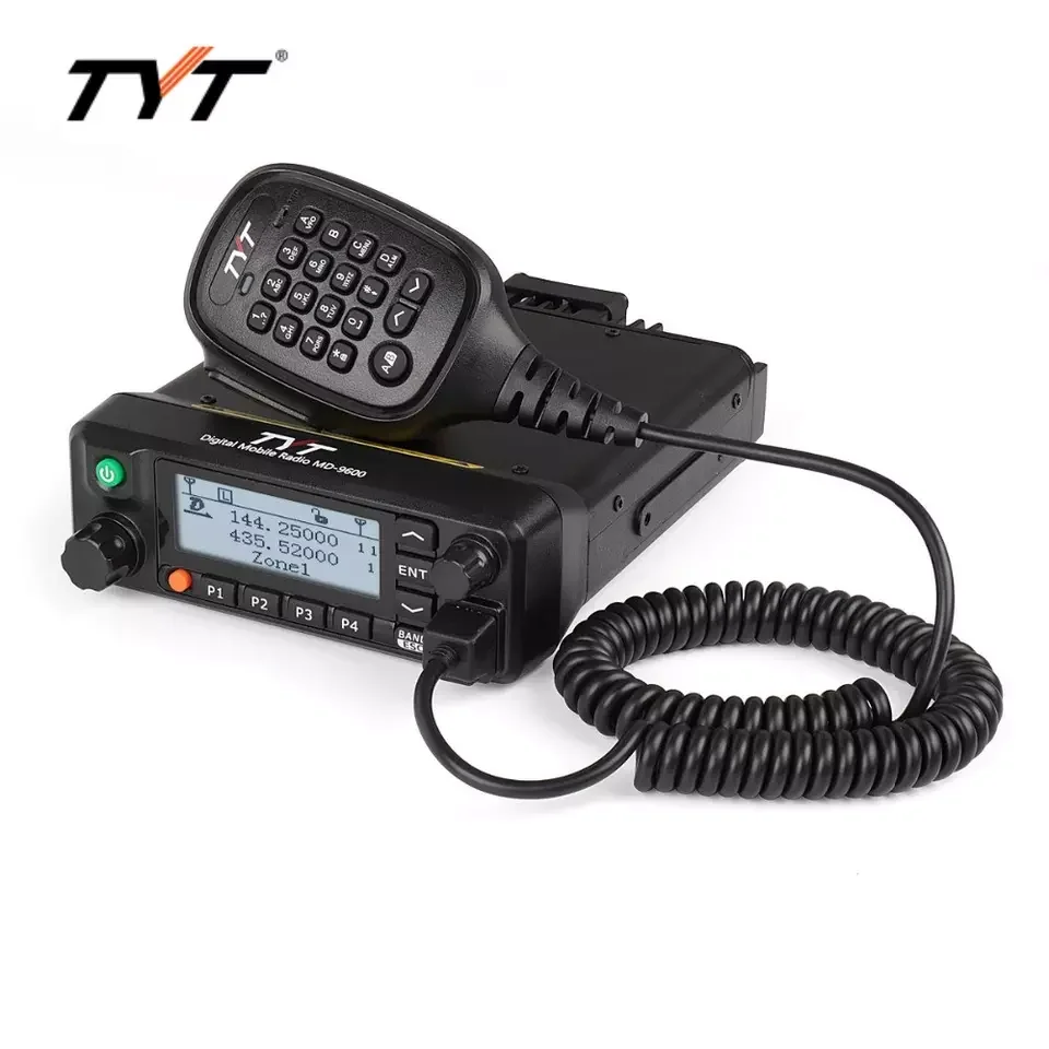 TYT MD-9600 GPS Digital/FM Analog Dual Band DMR Mobile Transceiver 50-Watt VHF/UHF Car Truck Amateur Radio HAM Two Way Radio