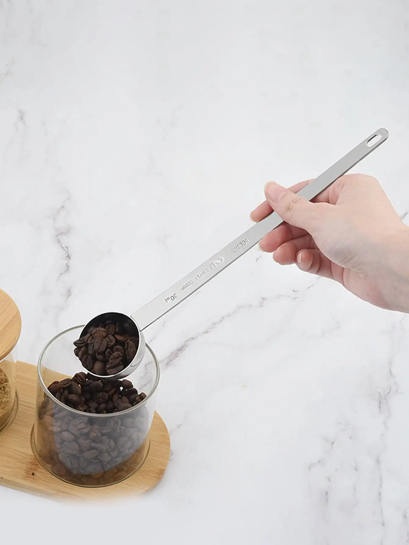 Столовая ложка Leeseph из нержавеющей стали 304 с длинной ручкой