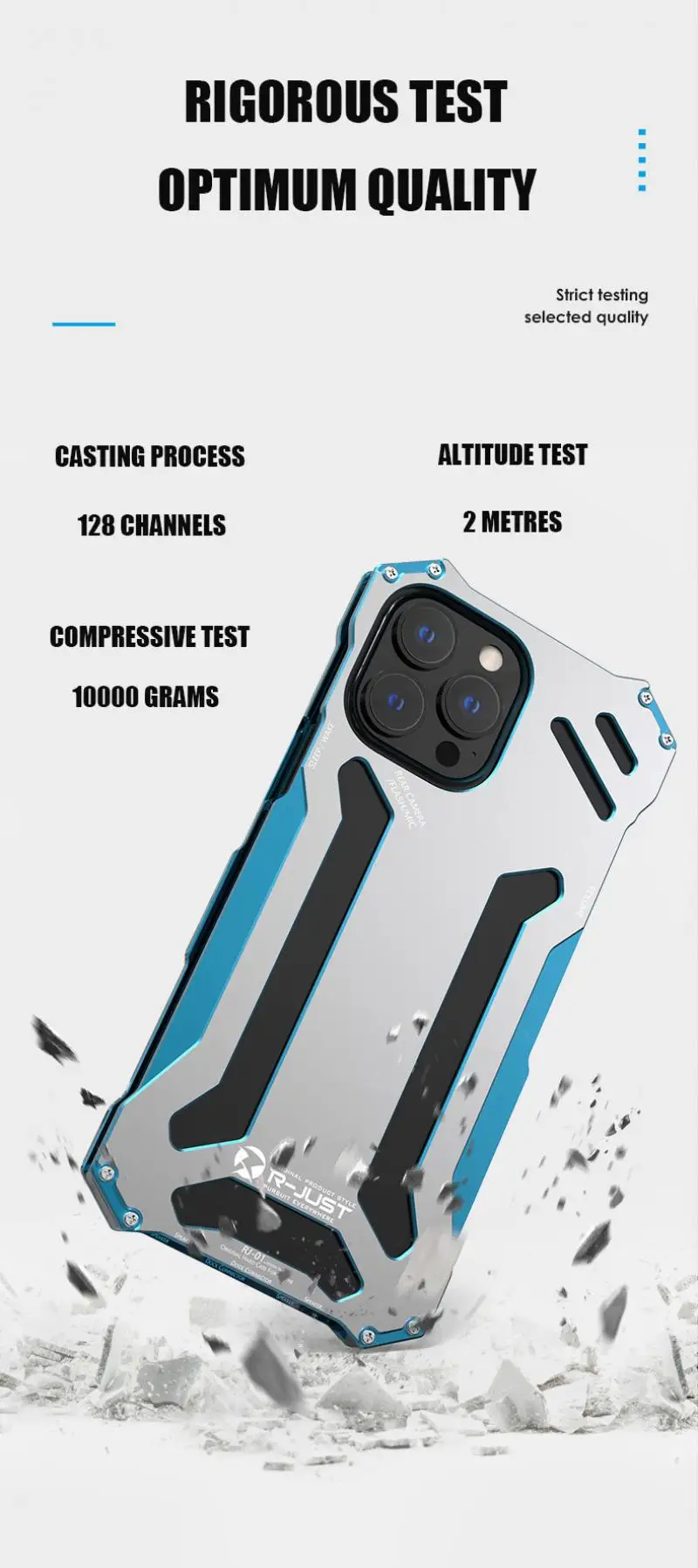 Metal Armor Phone Case for Iphone 13 14 Pro Max Case Aluminum Alloy Rugged All-Inclusive Frosted Texture Protective Shell 2022