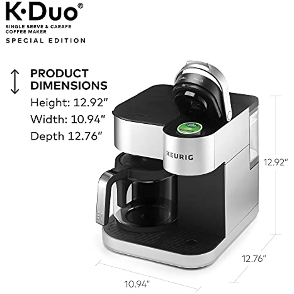 Keurig K-Duo Special Edition Coffee Maker, Single Serve and 12-Cup Drip Cof...