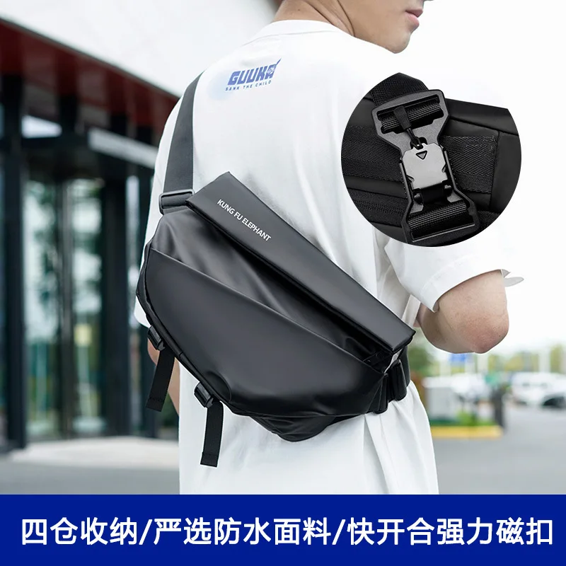 Chest Bag Men's Crossbody Functional Luxury Waterproof Shoulder Bags Designer Men Postman Bag Oxford Cloth Man Bags