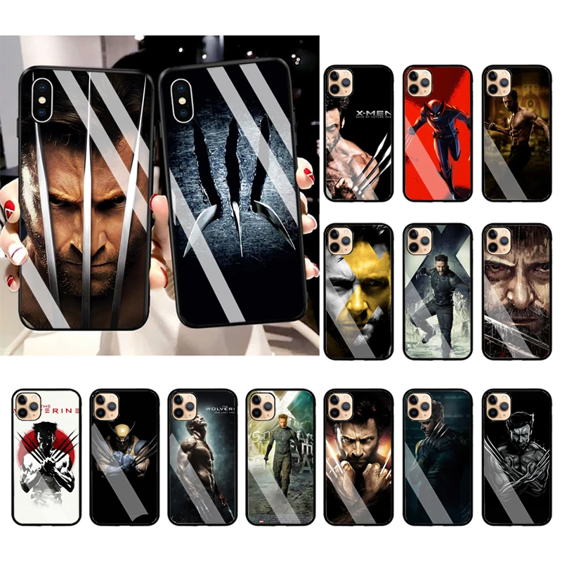 Чехол из закаленного стекла с изображением Росомаха Marvel Мстители X-Men для iPhone 11 12 13
