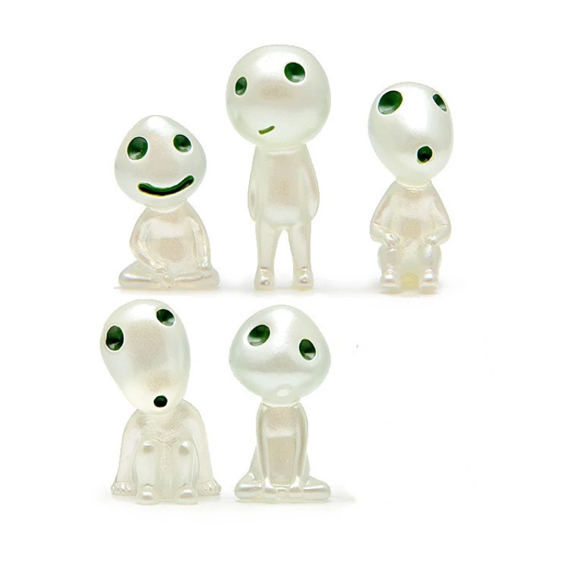 

5Pcs green Figurines Luminous Tree Elves Toy Cartoon Princess Glow In The Dark Toys Kids Xmas Gift Light Up Novelty Toys Resin
