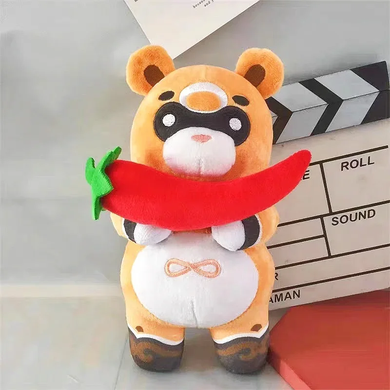 Аниме Genshin Impact Kawaii Плюшевые игрушки Xiangling Guoba Плюшевая Кукла мультфильм косплей