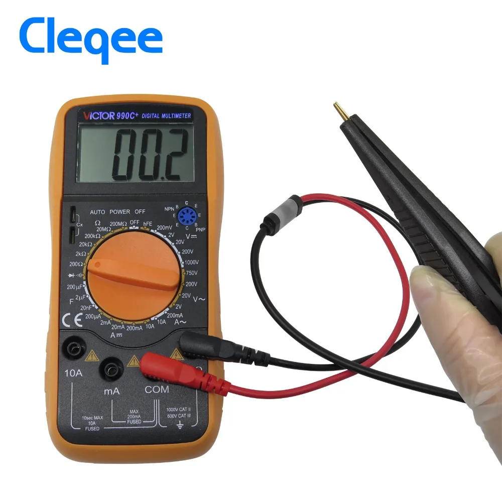 Фото Cleqee P1510 Компонент SMD чип LCR тестовый инструмент мультиметр тестер Измеритель ручка зонд свинцовый Пинцет для FLUKE для Виши №4