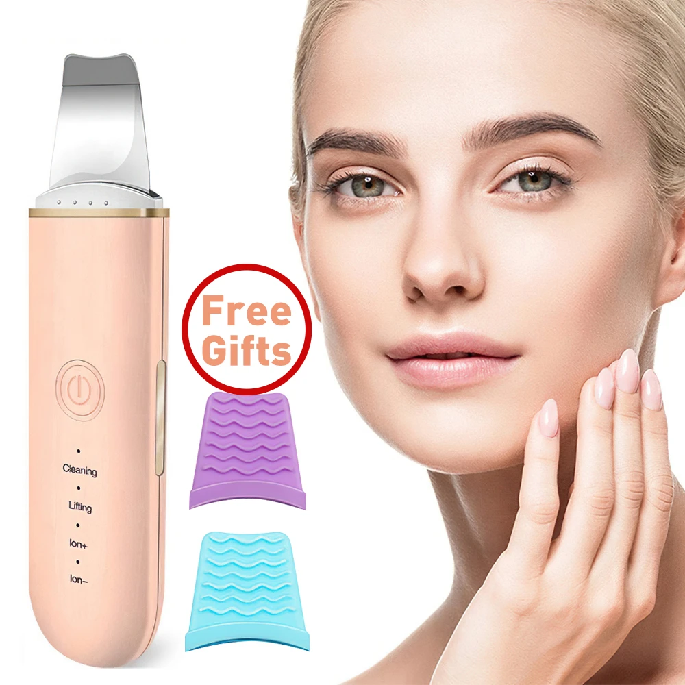 

Ultrasonic Blackhead Remover Shovel Skin Scrubber Vibration Spatula Cleaning Cavitation Peeling Facial Lifting Beauty Instrument