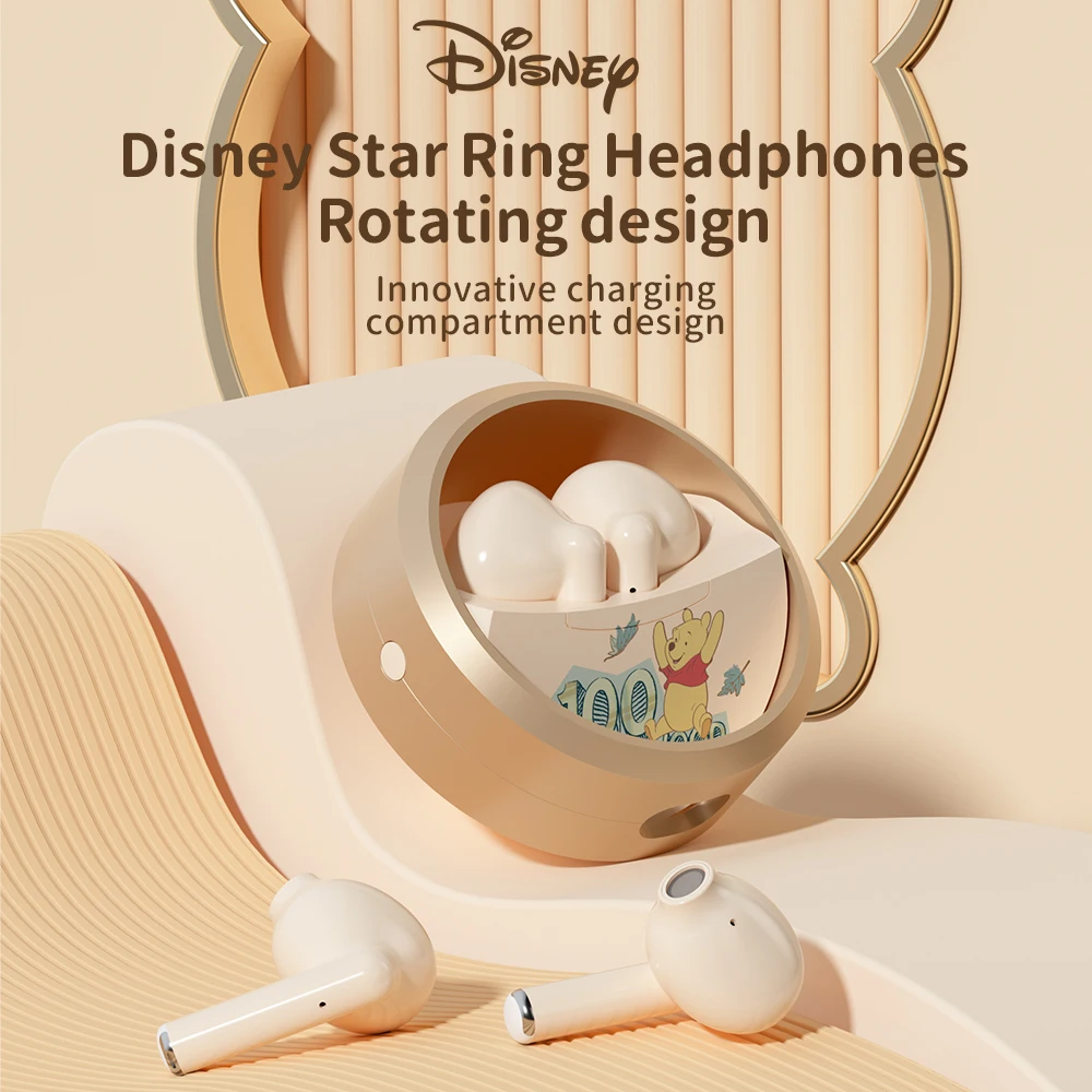 

Disney A12 Wireless Bluetooth Headphones Sports Waterproof Low Latency Game Music Earbuds Rotatable Metal Cavity Ring