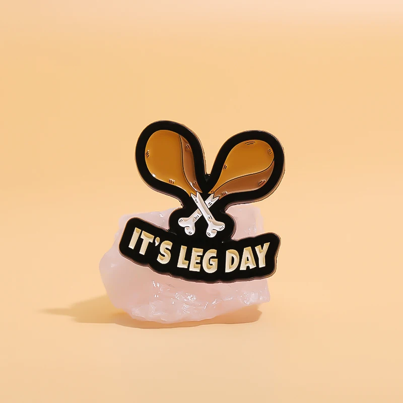 Эмалированные значки It's Leg Day на заказ забавные броши День Благодарения для