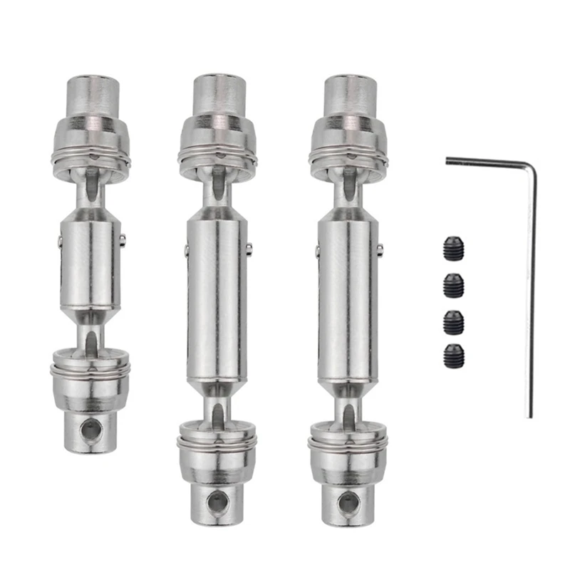 

3Pcs Metal Drive Shaft CVD For WPL B16 B36 Q60 Q63 Q64 MN77 FY004 6WD 1/16 RC Car Upgrade Parts