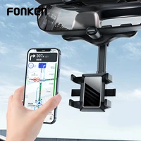 360%c2%b0 rearview mirror phone holder car phone mount gps holder universal rotating adjustable telescopic car phone holder support