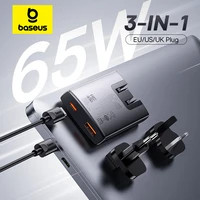 [Ограниченная на складе] Настольное зарядное устройство Baseus 65 Вт, зарядная станция для быстрой зарядки для iPhone 17, 16, 15, 14, 13, 12, Pro Max, Samsung