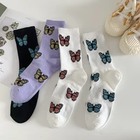 nnew butterfly socks women streetwear harajuku crew women socks fashion eu size 35 40 dropshipping supply