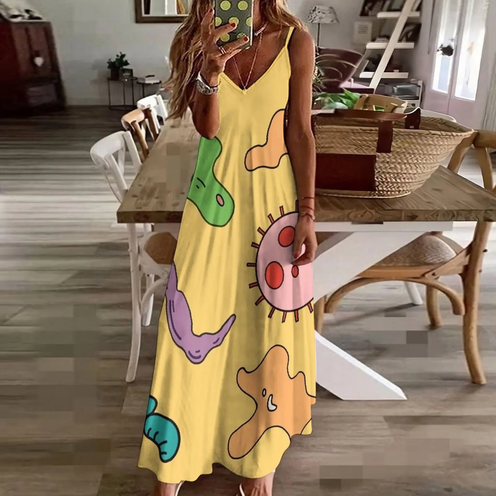 Длинное платье без рукавов Miss Frizzle In a Pickle Magic School Bus летнее для женщин платья 2025