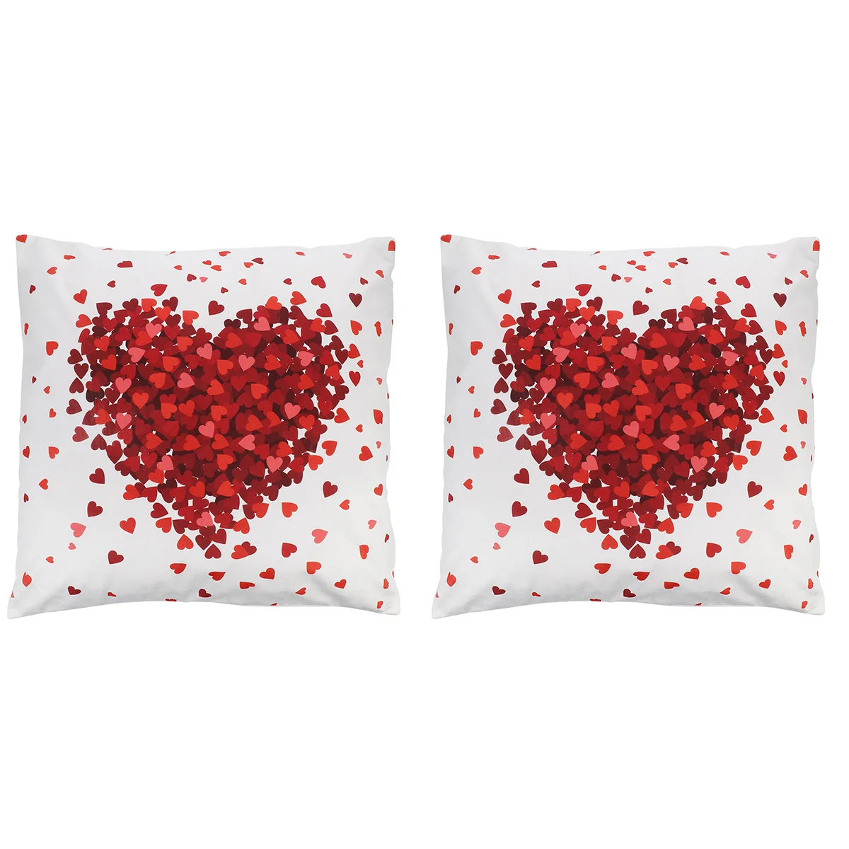 

2Pcs Romantic Heart Pattern Pillowcase Valentine’s Day Throw Pillow Case for Home