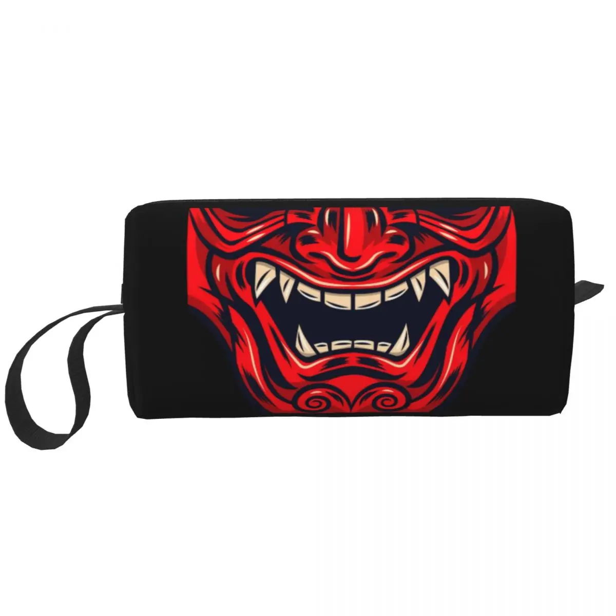 

Дорожная сумка для туалетных принадлежностей Red Samurai Warrior Oni Kawaii, японский демон, дьявол, ниндзя, косметичка, органайзер для хранения, коробка для хранения