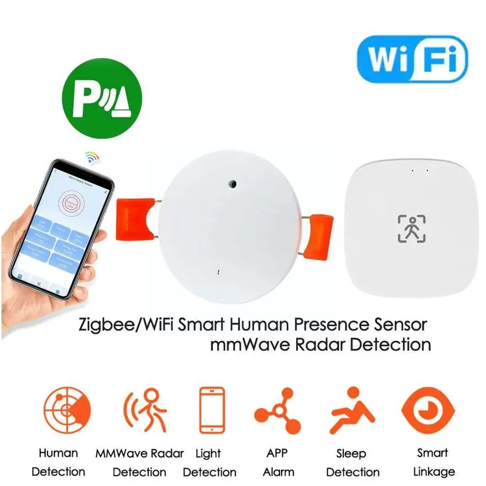 

For Tuya Zigbee Wifi Human Presence Sensor With Millimeter Wave Motion Detection Luminance Life App Pir S V6g7
