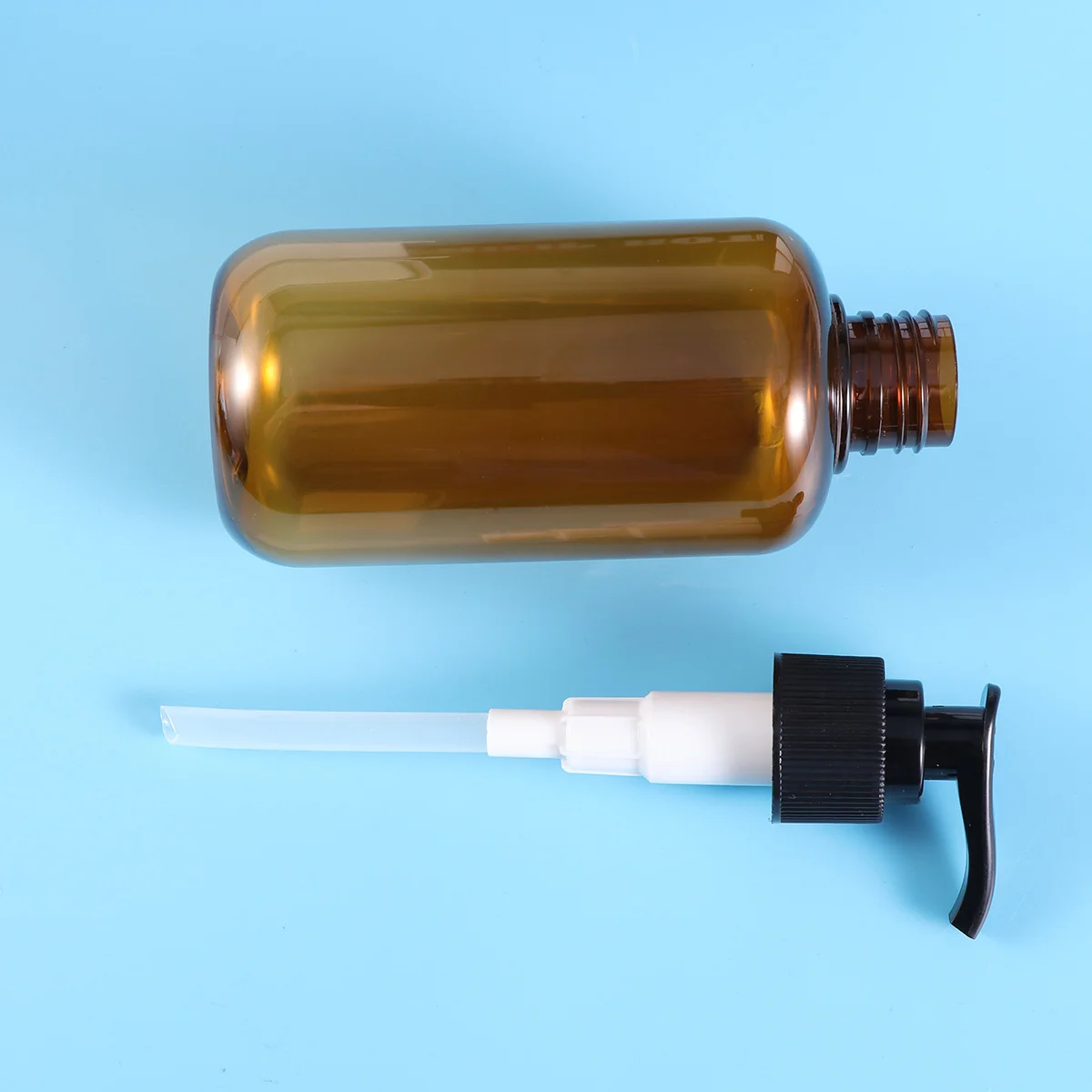 

Pump Dispenser Bottles Bottle Shampoo Amber Lotion Soap Liquid Empty Refillable Bathroom Countertop Hand Storage Containers