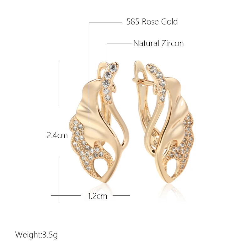 Женские серьги SYOUJYO с натуральным цирконием