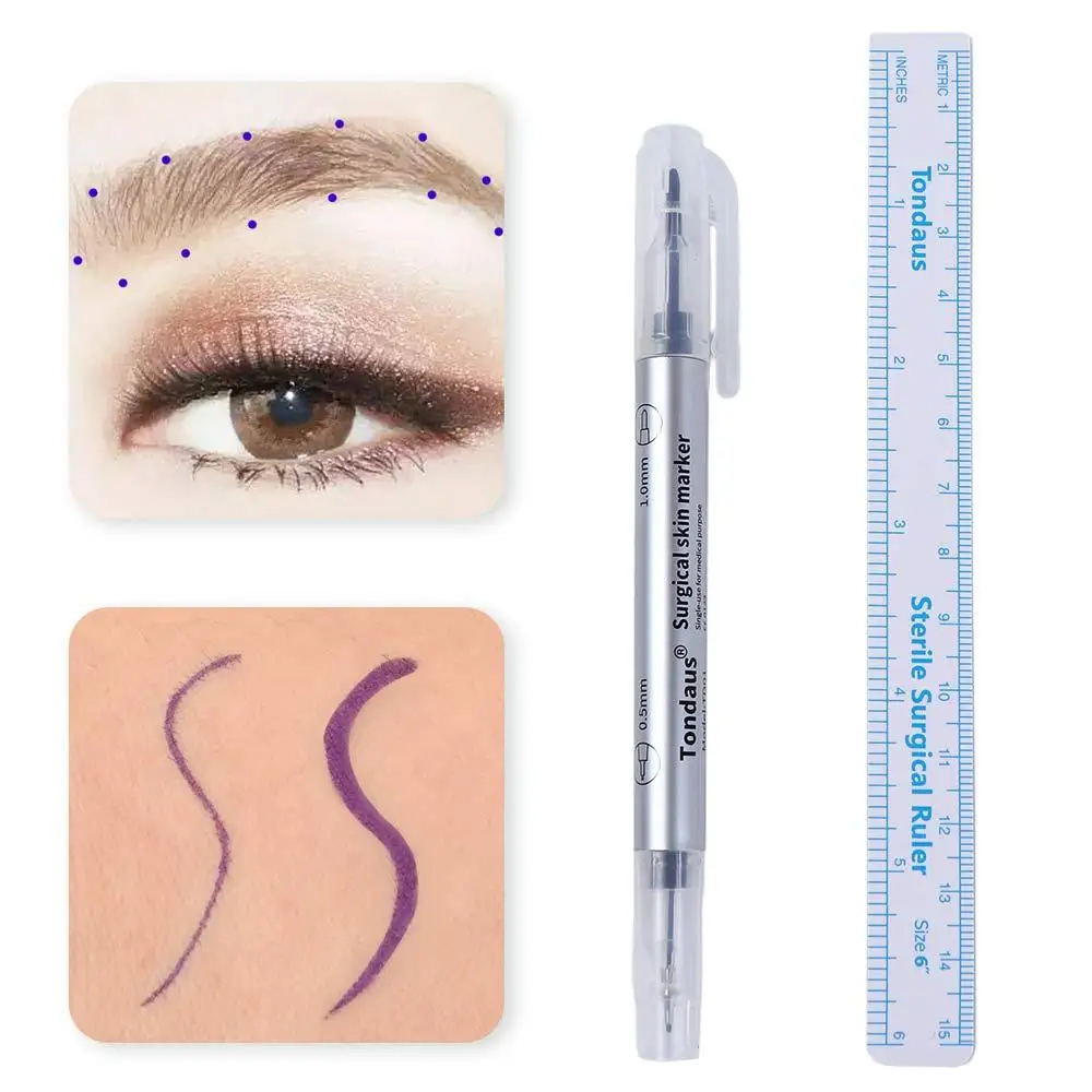 

Маркер для кожи с фиксированными точками, ручка для оформления кожи, инструмент для нанесения татуировки, маркер для кожи, маркер для бровей, губ, кожи