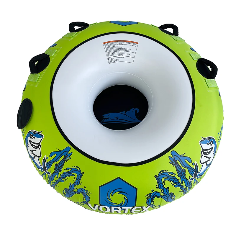Durable 1 Rider Inflatable Towable Tube Ring for Water Play Equipment