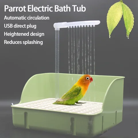 Ванна для попугая, автоматическая ванна для птиц с несколькими смесителями, автоматическая душевая ванна для маленьких и средних попугаев, чистящая ванна